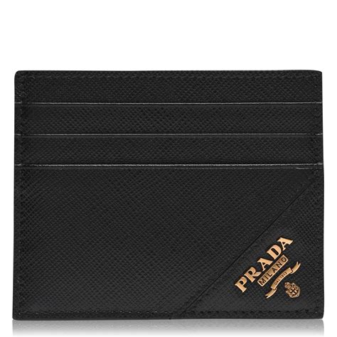 prada credit card holder|Prada wallet card holder.